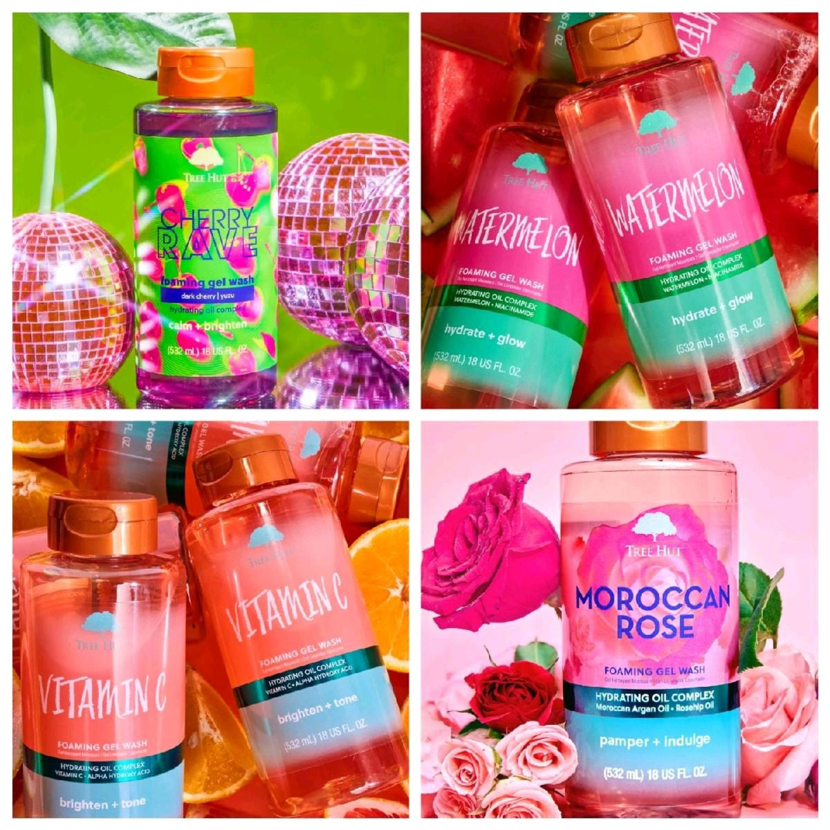 Tree Hut Foaming Gel Wash Collection