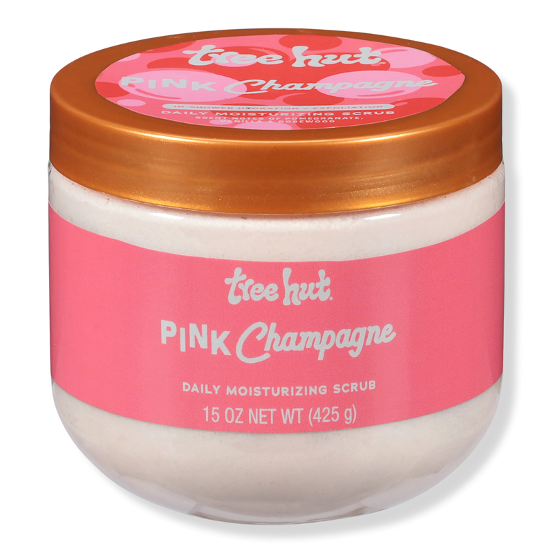 Tree Hut Pink Champagne Daily Moisturizing Scrub 15 oz front view