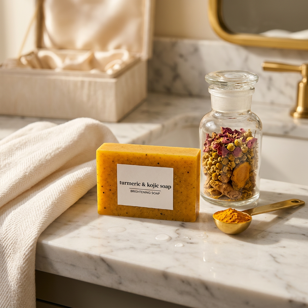Turmeric and kojic brightening soap product image