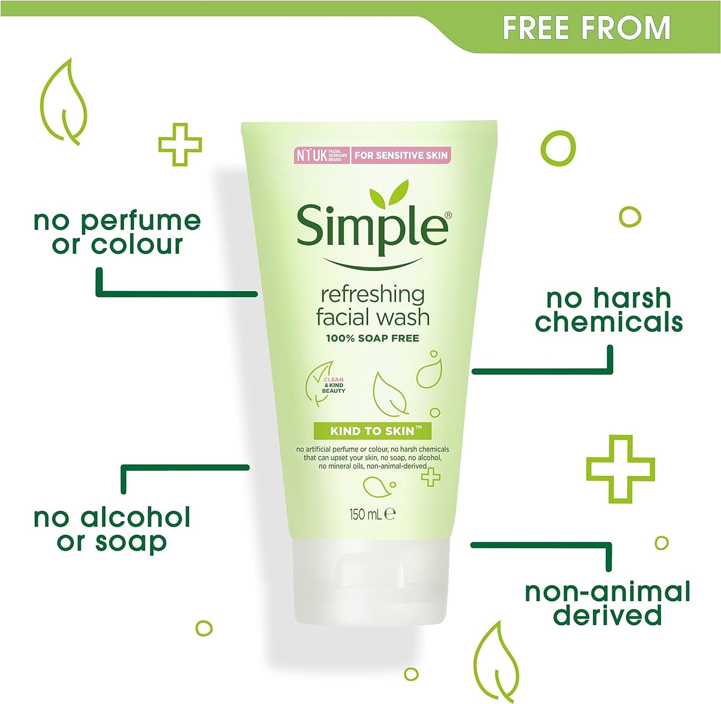 Simple Kind to Skin Refreshing Facial Wash 150ml